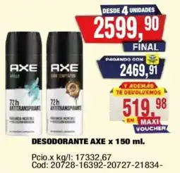 Maxiconsumo Axe desodorante oferta