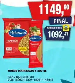 Maxiconsumo Matarazzo fideos oferta