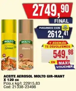 Maxiconsumo Molto aceite aerosol gir-mant oferta