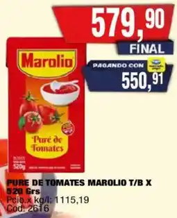 Maxiconsumo Pure de tomates marolio t/b oferta
