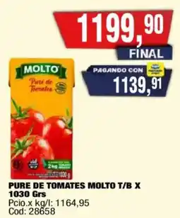 Maxiconsumo Pure de tomates molto t/b oferta
