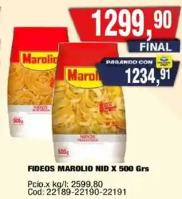 Maxiconsumo Marolio fideos nid oferta