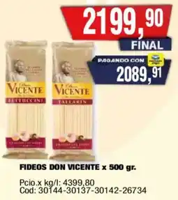 Maxiconsumo Don vicente fideos oferta