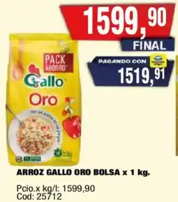 Maxiconsumo Gallo oro arroz bolsa oferta