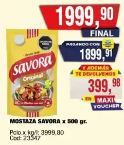 Maxiconsumo Savora mostaza oferta