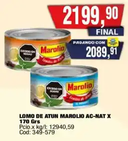 Maxiconsumo Marolio lomo de atun ac-nat oferta
