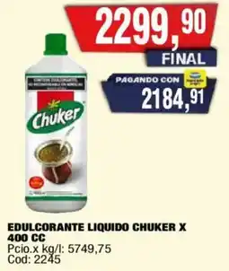 Maxiconsumo Chuker edulcorante liquido oferta