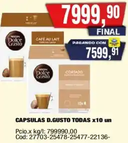 Maxiconsumo D.gusto capsulas todas oferta
