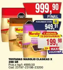 Maxiconsumo Marolio tostadas clasicas oferta
