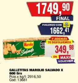 Maxiconsumo Marolio galletitas salvado oferta