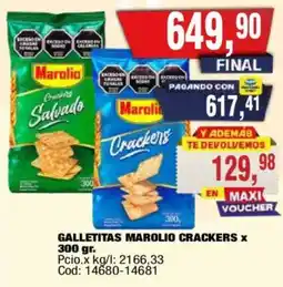 Maxiconsumo Marolio galletitas crackers oferta