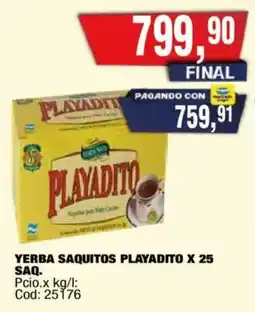 Maxiconsumo Playadito yerba saquitos oferta