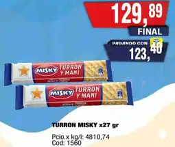 Maxiconsumo Misky turron oferta