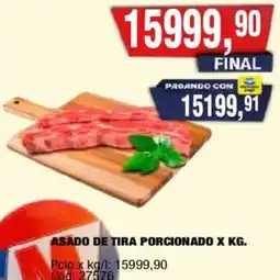 Maxiconsumo Asado de tira porcionado oferta