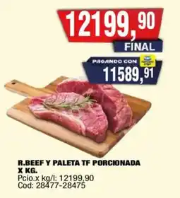 Maxiconsumo R.beef y paleta tf porcionada oferta