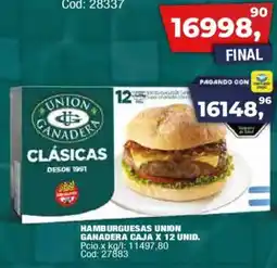 Maxiconsumo Union ganadera hamburguesas caja oferta