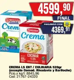 Maxiconsumo Crema ls ent / culinaria oferta
