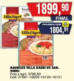 Maxiconsumo Villa dagri ravioles vs sab. oferta