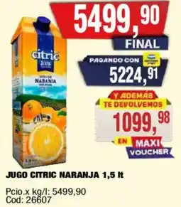 Maxiconsumo Citric jugo naranja oferta