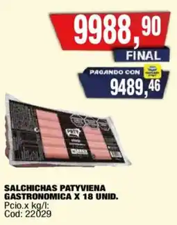 Maxiconsumo Patyviena salchichas gastronomica oferta