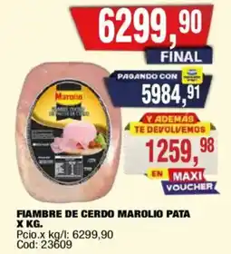 Maxiconsumo Fiambre de cerdo marolio pata oferta