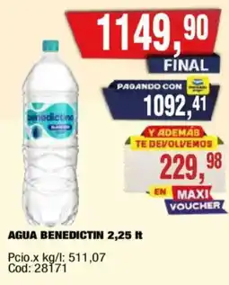 Maxiconsumo Benedictin agua oferta