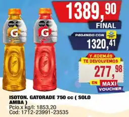 Maxiconsumo Gatorade isoton. oferta