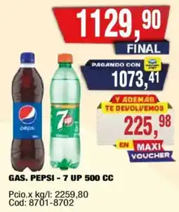 Maxiconsumo Pepsi - 7 up gas. oferta