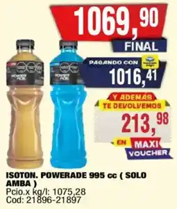 Maxiconsumo Powerade isoton. oferta