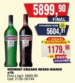 Maxiconsumo Cinzano vermout rosso-bianco oferta