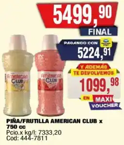 Maxiconsumo American club piña/frutilla oferta