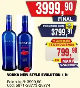 Maxiconsumo New style vodka evolution oferta