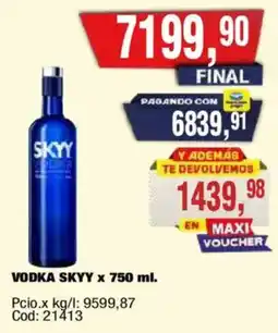 Maxiconsumo Skyy vodka oferta