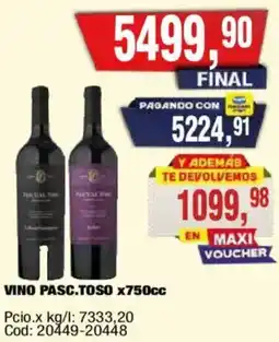 Maxiconsumo Pasc.toso vino oferta