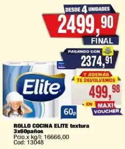 Maxiconsumo Elite rollo cocina textura oferta