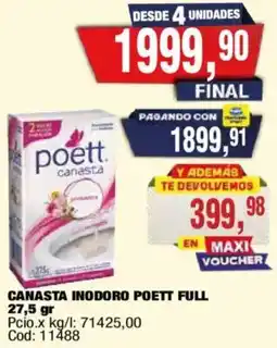 Maxiconsumo Poett canasta inodoro full oferta