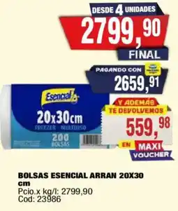 Maxiconsumo Esencial bolsas arran oferta