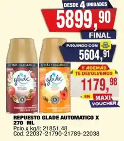 Maxiconsumo Glade repuesto automatico oferta