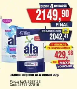 Maxiconsumo Ala jabon liquido oferta