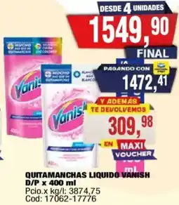 Maxiconsumo Vanish quitamanchas liquido d/p oferta