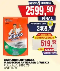 Maxiconsumo M.musculo limpiador antigrasa antigrasa d/pack oferta