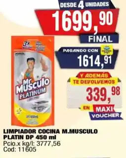 Maxiconsumo M.musculo limpiador cocina platin dp oferta