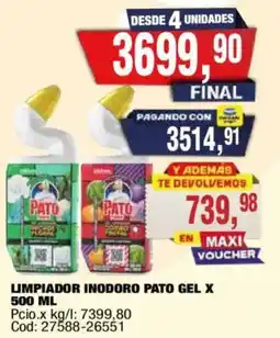 Maxiconsumo Pato limpiador inodoro gel oferta