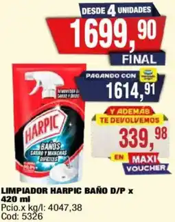 Maxiconsumo Harpic limpiador baño d/p oferta