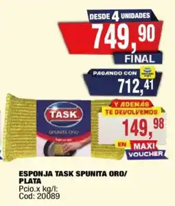Maxiconsumo Task esponja spunita oro/ plata oferta