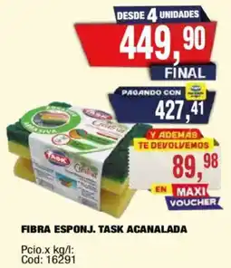 Maxiconsumo Task fibra esponj. acanalada oferta