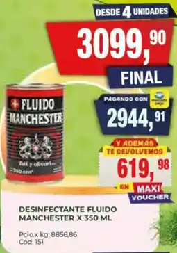 Maxiconsumo Fluido manchester desinfectante oferta