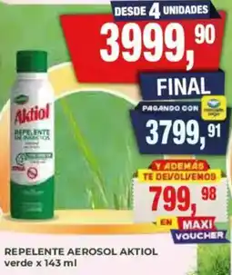 Maxiconsumo Aktiol repelente aerosol verde oferta