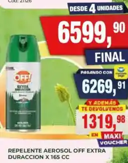 Maxiconsumo Off! repelente aerosol extra duraccion oferta