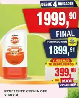 Maxiconsumo Off! repelente crema oferta